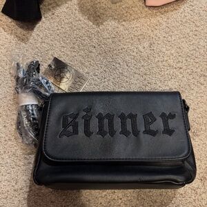 Blackcraft Cult Sinner Limited Edition Black Crossbody Chain Purse/Bag